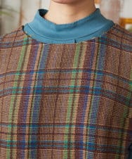 GJEAE41300 Jocomomola(ホコモモラ) Arriate チェック柄ジャンパースカートワンピース ベージュ