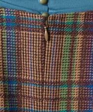 GJEAE41300 Jocomomola(ホコモモラ) Arriate チェック柄ジャンパースカートワンピース ベージュ