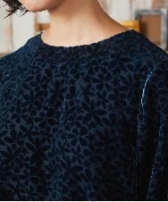 GJEAE51350 Jocomomola(ホコモモラ) Tardin calido オパールフラワーモチーフワンピース ブルー