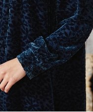 GJEAE51350 Jocomomola(ホコモモラ) Tardin calido オパールフラワーモチーフワンピース ブルー