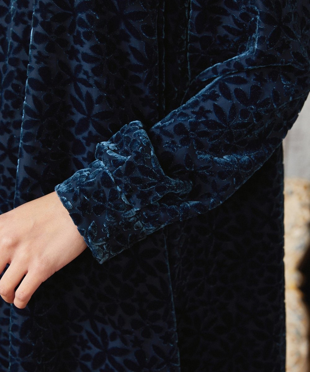 GJEAE51350 Jocomomola(ホコモモラ) Tardin calido オパールフラワーモチーフワンピース ブルー