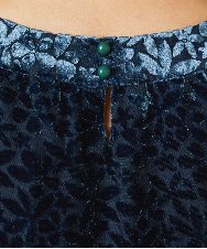 GJEAE51350 Jocomomola(ホコモモラ) Tardin calido オパールフラワーモチーフワンピース ブルー