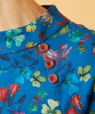 GJEAG30300 Jocomomola(ホコモモラ) Poemas callejeros フラワープリントワンピース ブルー