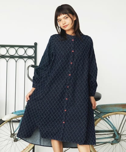 GJEAG36330 Jocomomola 【ポイント2倍】裏起毛デニムワンピース