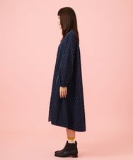 GJEAG36330 Jocomomola(ホコモモラ) 【ポイント2倍】裏起毛デニムワンピース ネイビー