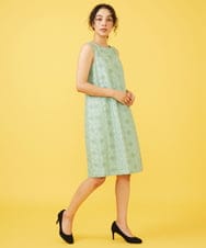 paz emb シャンタン刺繍スリーブ付きワンピース(ワンピース
