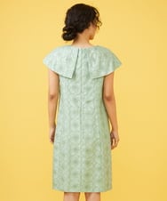ン 大人気 新品 ノ paz emb シャンタン刺繍スリーブ付きワンピース(ワンピース ワンピース