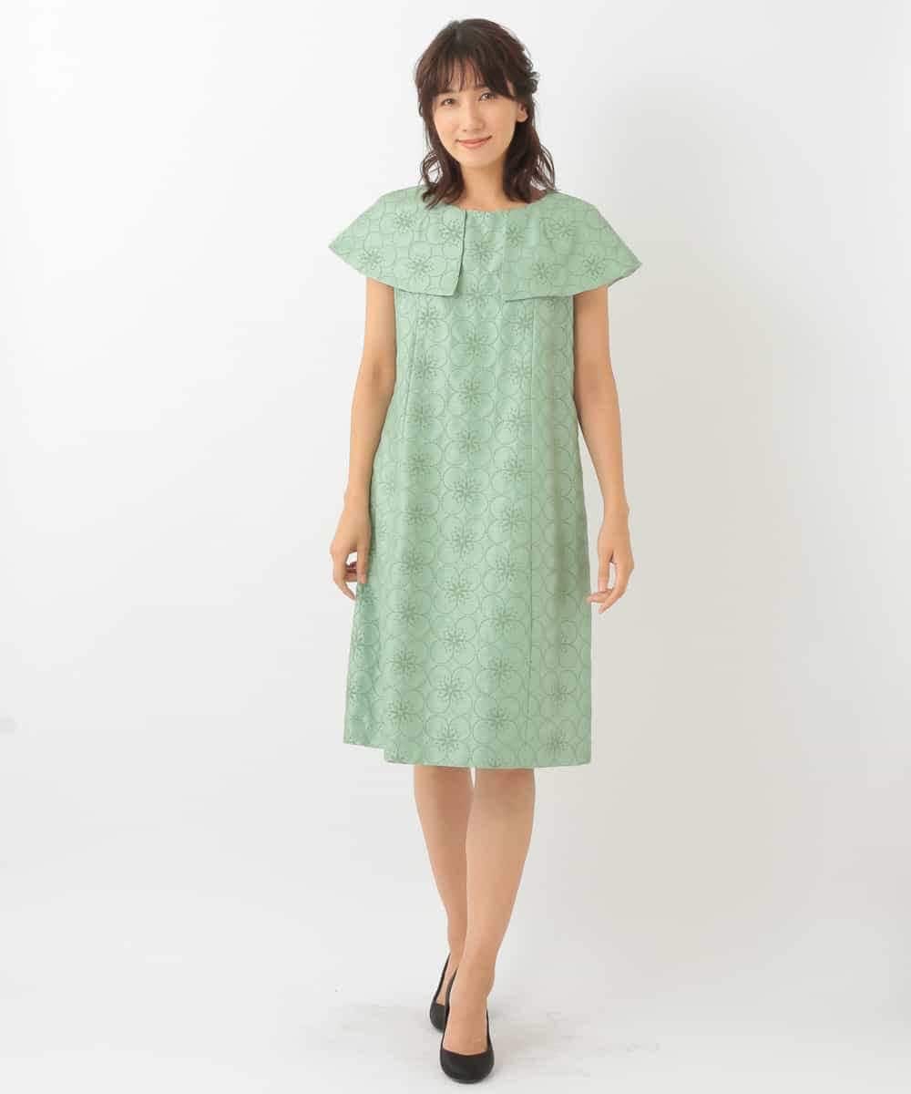 Paz Emb シャンタン刺繍スリーブ付きワンピース ワンピース Jocomomola ホコモモラ イトキンオンラインストア
