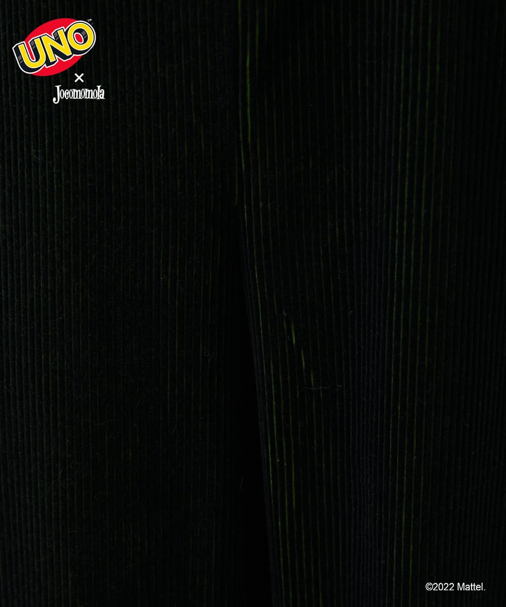 GJEAS71240 Jocomomola(ホコモモラ) UNO™×Jocomomola コーデュロイオーバーオール ブラック