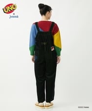GJEAS71240 Jocomomola(ホコモモラ) UNO™×Jocomomola コーデュロイオーバーオール ブラック