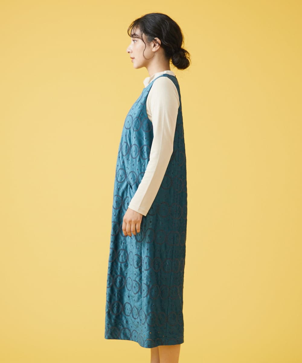 Apagon ベロア刺繍ワンピース(ワンピース) | Jocomomola(ホコモモラ