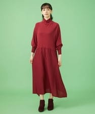 GJEAV32220 Jocomomola(ホコモモラ) Lana blend ニットワンピース レッド