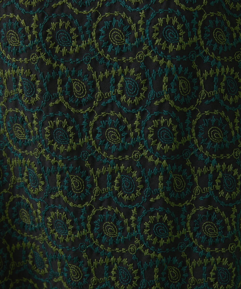 GJEAV50350 Jocomomola(ホコモモラ) Huella 刺繍ワンピース ライトブラウン