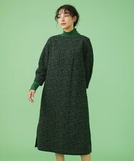 GJEAV50350 Jocomomola(ホコモモラ) Huella 刺繍ワンピース ライトブラウン