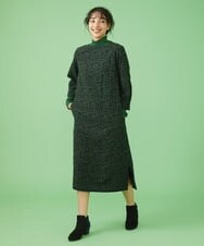 GJEAV50350 Jocomomola(ホコモモラ) Huella 刺繍ワンピース ライトブラウン