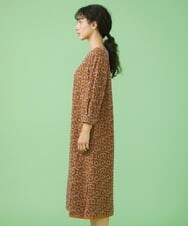 GJEAV50350 Jocomomola(ホコモモラ) Huella 刺繍ワンピース ライトブラウン