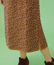 GJEAV50350 Jocomomola(ホコモモラ) Huella 刺繍ワンピース ライトブラウン
