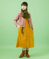 GJECA36280 Jocomomola(ホコモモラ) Calle インド刺繍ワンピース マスタード