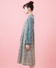 GJECA52330 Jocomomola(ホコモモラ) Carajillo フラワープリントノースリーブワンピース ライトブルー