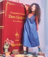 GJECD01330 Jocomomola(ホコモモラ) El galgo フラワー刺繍デニムノースリーブジャンパースカート ブルー