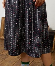 GJECD30300 Jocomomola(ホコモモラ) Escala de floral プリントワンピース ネイビー