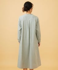 GJECD33300 Jocomomola(ホコモモラ) 【早割10%OFF】チェックフラワー刺繍ワンピース グリーン