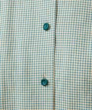 GJECD33300 Jocomomola(ホコモモラ) 【早割10%OFF】チェックフラワー刺繍ワンピース グリーン