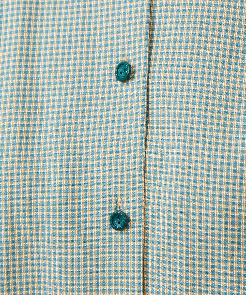 GJECD33300 Jocomomola(ホコモモラ) 【早割10%OFF】チェックフラワー刺繍ワンピース グリーン