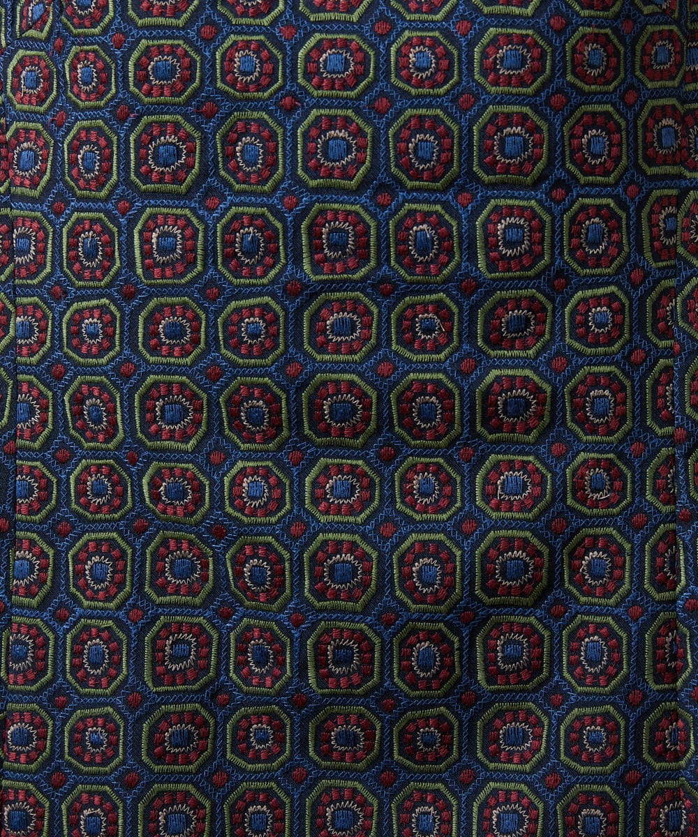 GJECD50350 Jocomomola(ホコモモラ) Escudos 幾何調総刺繍ワンピース ネイビー