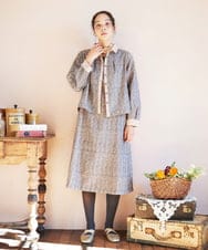 GJECD50350 Jocomomola(ホコモモラ) Escudos 幾何調総刺繍ワンピース ベージュ