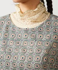 GJECD50350 Jocomomola(ホコモモラ) Escudos 幾何調総刺繍ワンピース ベージュ