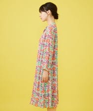 GJEDA01300 Jocomomola(ホコモモラ) Morado ciruela プリントシャツワンピース パープル