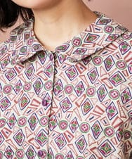 GJEDD32280 Jocomomola(ホコモモラ) Hidalgo 幾何調プリントワンピース アイボリー