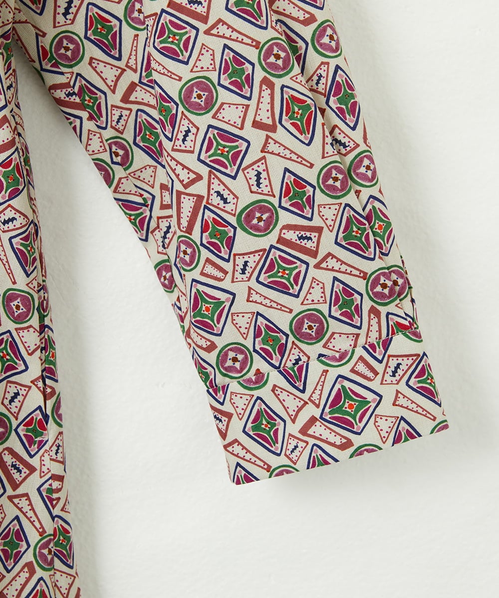 GJEDD32280 Jocomomola(ホコモモラ) Hidalgo 幾何調プリントワンピース アイボリー