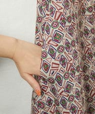 GJEDD32280 Jocomomola(ホコモモラ) Hidalgo 幾何調プリントワンピース アイボリー