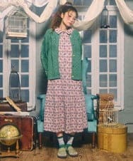 GJEDD32280 Jocomomola(ホコモモラ) Hidalgo 幾何調プリントワンピース アイボリー