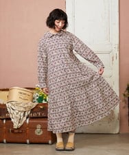 GJEDD32280 Jocomomola(ホコモモラ) Hidalgo 幾何調プリントワンピース アイボリー