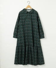 GJEDD32280 Jocomomola(ホコモモラ) Hidalgo 幾何調プリントワンピース ブラック