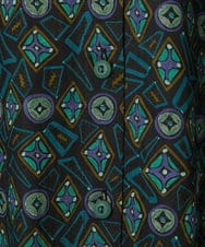 GJEDD32280 Jocomomola(ホコモモラ) Hidalgo 幾何調プリントワンピース ブラック