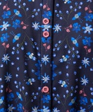 GJEDE38300 Jocomomola(ホコモモラ) Palomas y flores プリントシャツワンピース ネイビー