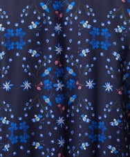 GJEDE38300 Jocomomola(ホコモモラ) Palomas y flores プリントシャツワンピース ネイビー