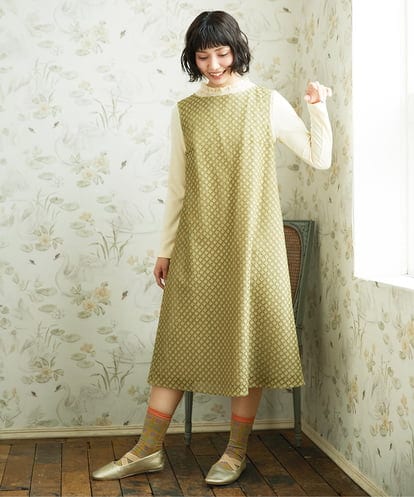 GJEDE42280  Entrada 幾何学レースワンピース