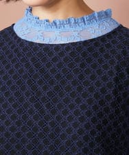 GJEDE42280 Jocomomola(ホコモモラ) Entrada 幾何学レースワンピース ブラック