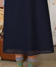 GJEDE42280 Jocomomola(ホコモモラ) Entrada 幾何学レースワンピース ブラック