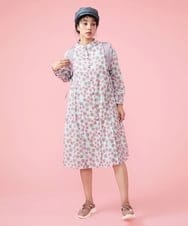 GJEDT36280 Jocomomola(ホコモモラ) Benidorm プリントワンピース ライトブルー