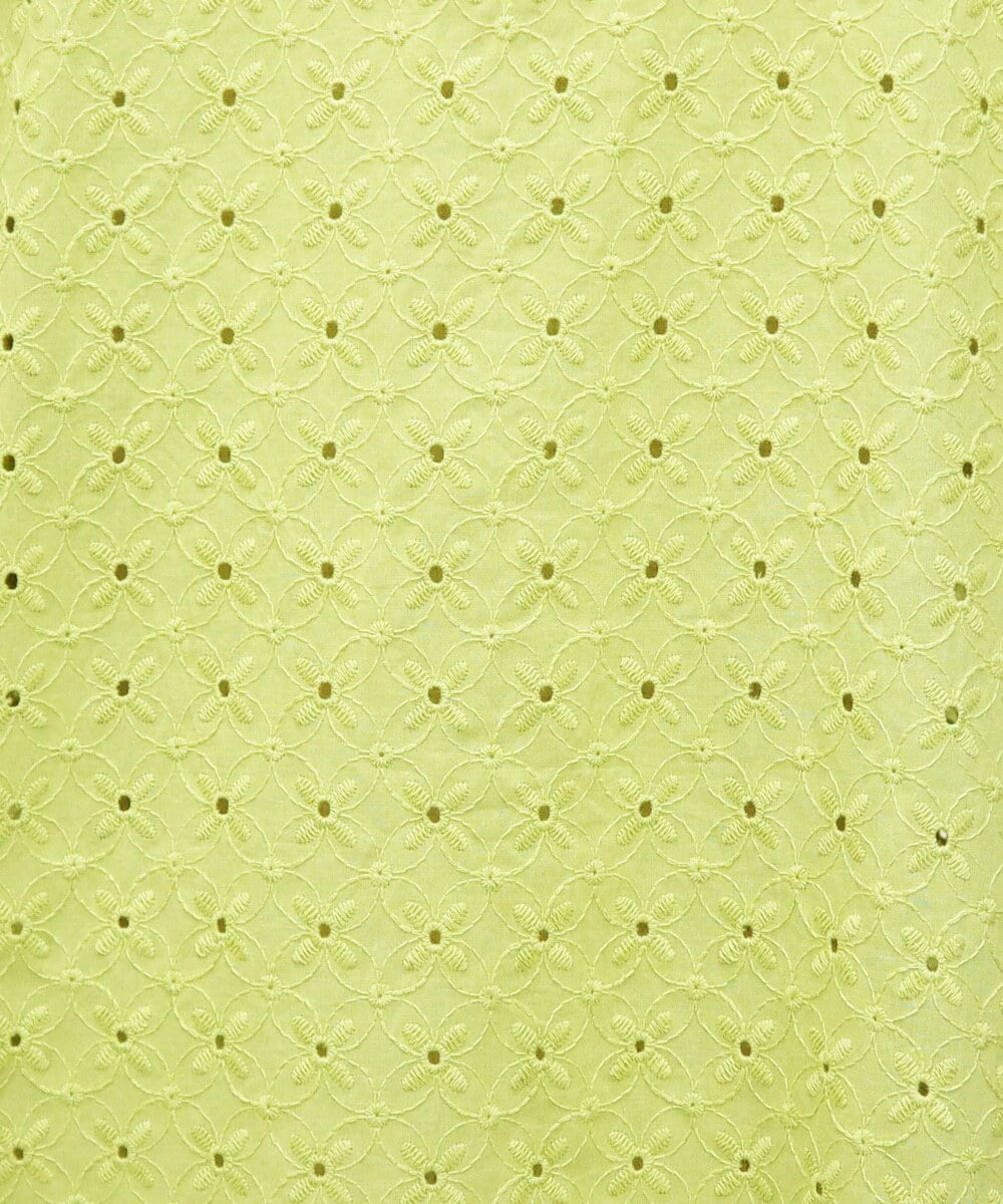 GJEDT42280 Jocomomola(ホコモモラ) Papelcarta 刺繍シャツワンピース ブルー