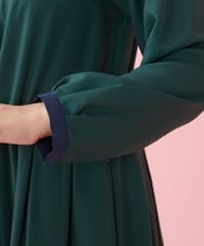 GJEDT43250 Jocomomola(ホコモモラ) スラッシュキルトシャツワンピース グリーン