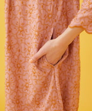 GJEDW38280 Jocomomola(ホコモモラ) Floracion 刺繍ワンピース ピンク
