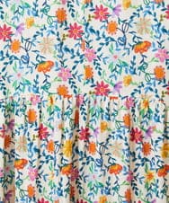 GJEFD30300 Jocomomola(ホコモモラ) Sancho Panza フラワープリントノースリーブワンピース アイボリー