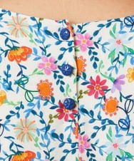 GJEFD30300 Jocomomola(ホコモモラ) Sancho Panza フラワープリントノースリーブワンピース アイボリー